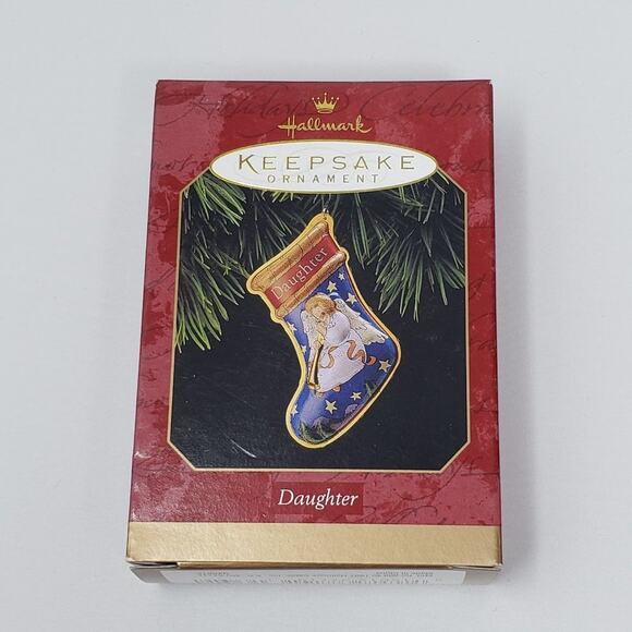 1997 Hallmark Daughter Pressed Tin Keepsake Holiday Christmas Ornament - Picture 1 of 11